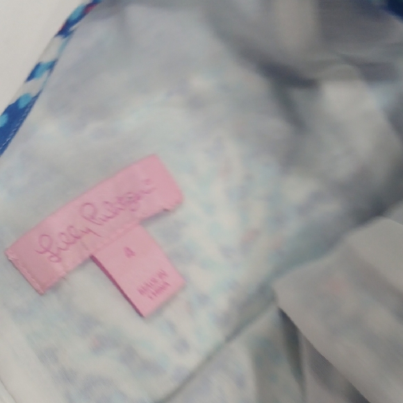 Lilly Pulitzer Blue and White Mini Dress Sz 4 Gentle Used - Picture 7 of 14